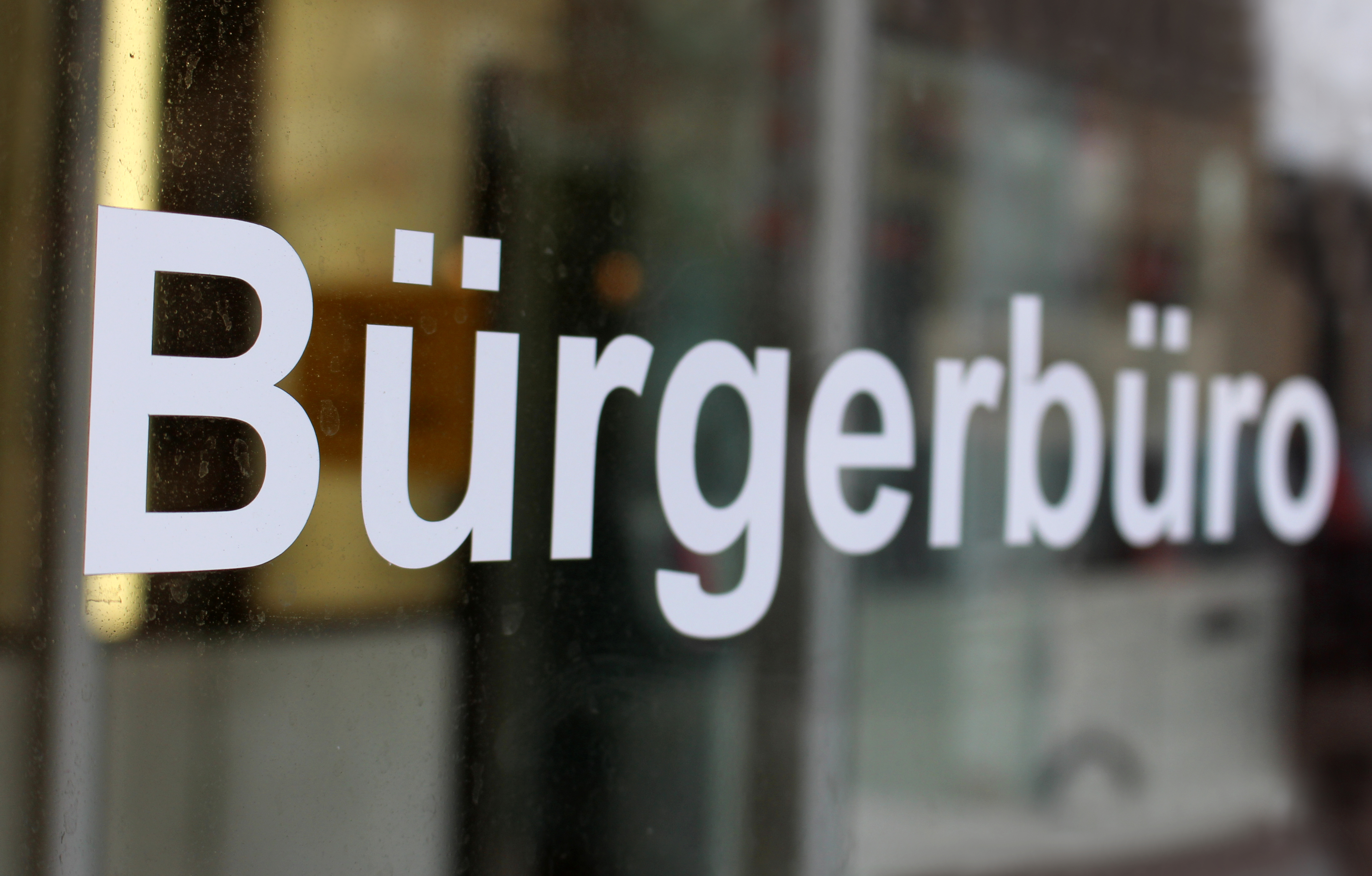 Foto vom Eingangsschild des Bürgerbüros