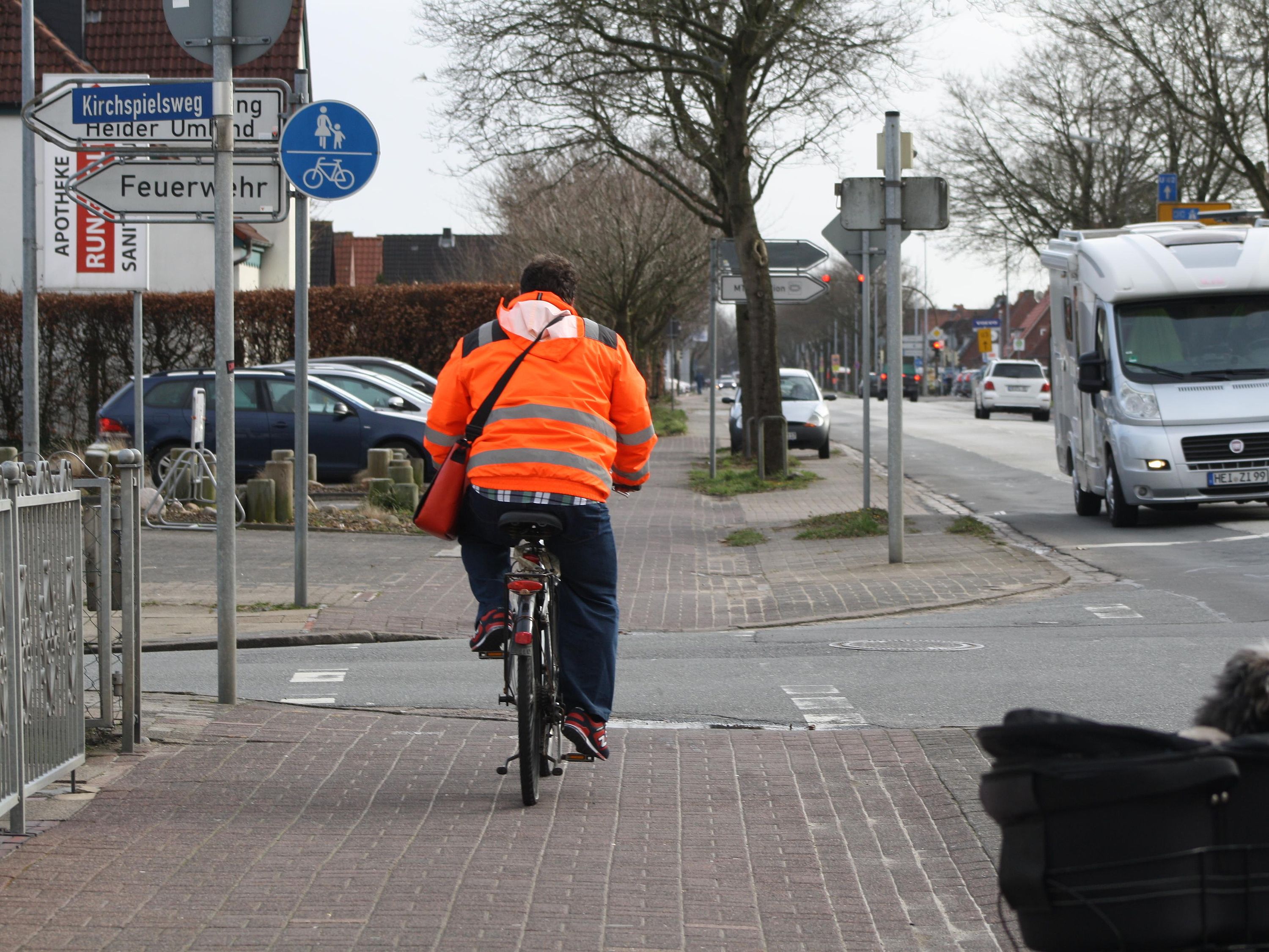 Foto eines Radwegs
